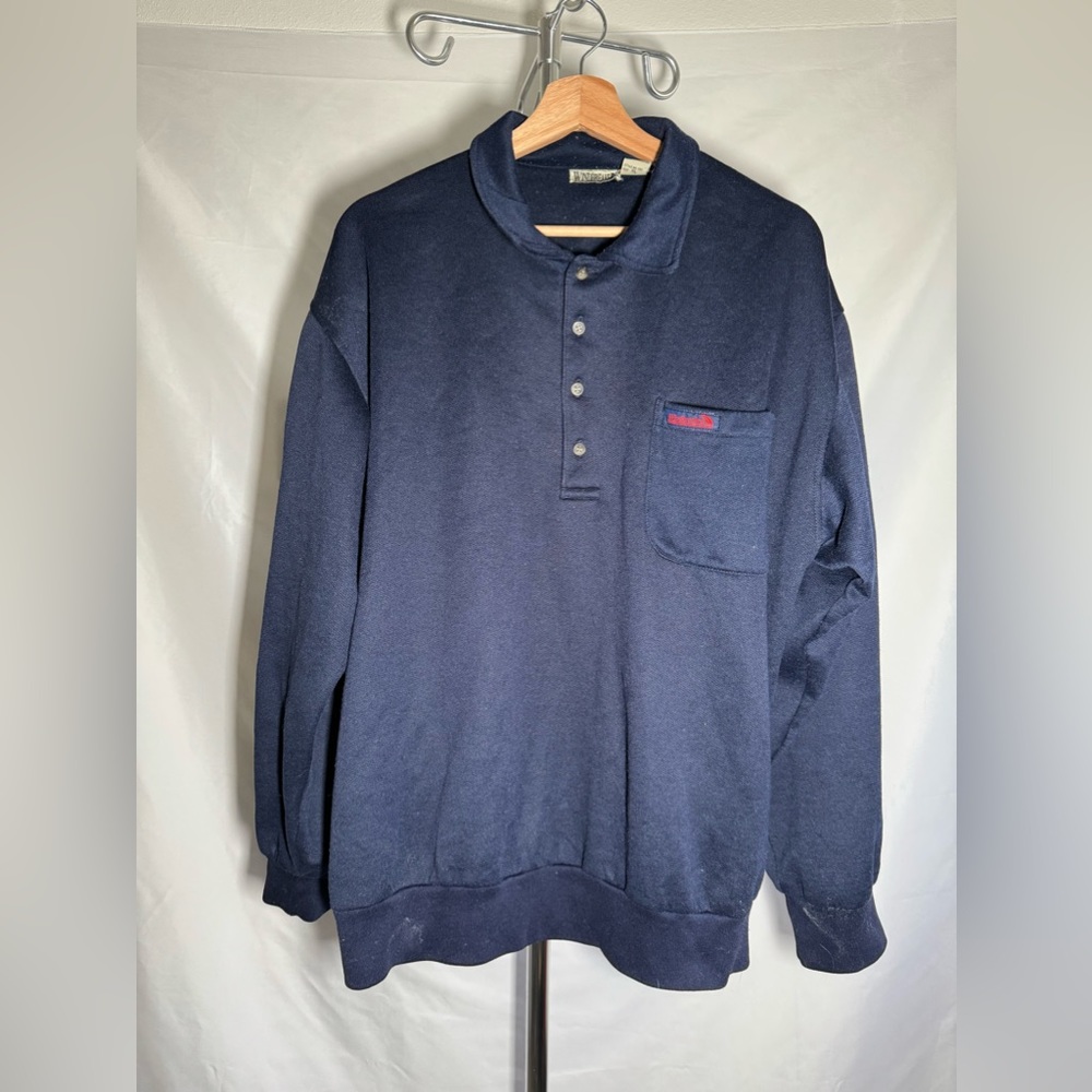 Vintage Windbreaker Polo Sweater